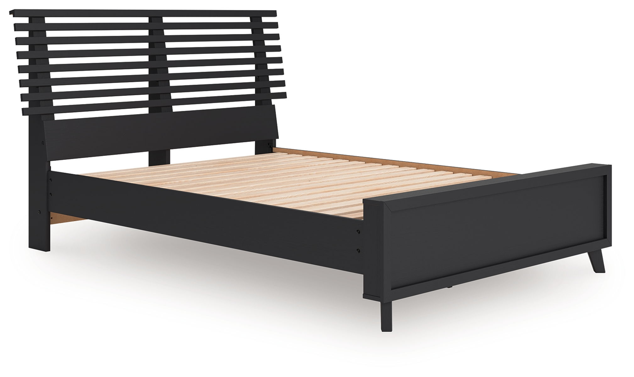Danziar - Full Slat Panel Bed - Black - Image 4