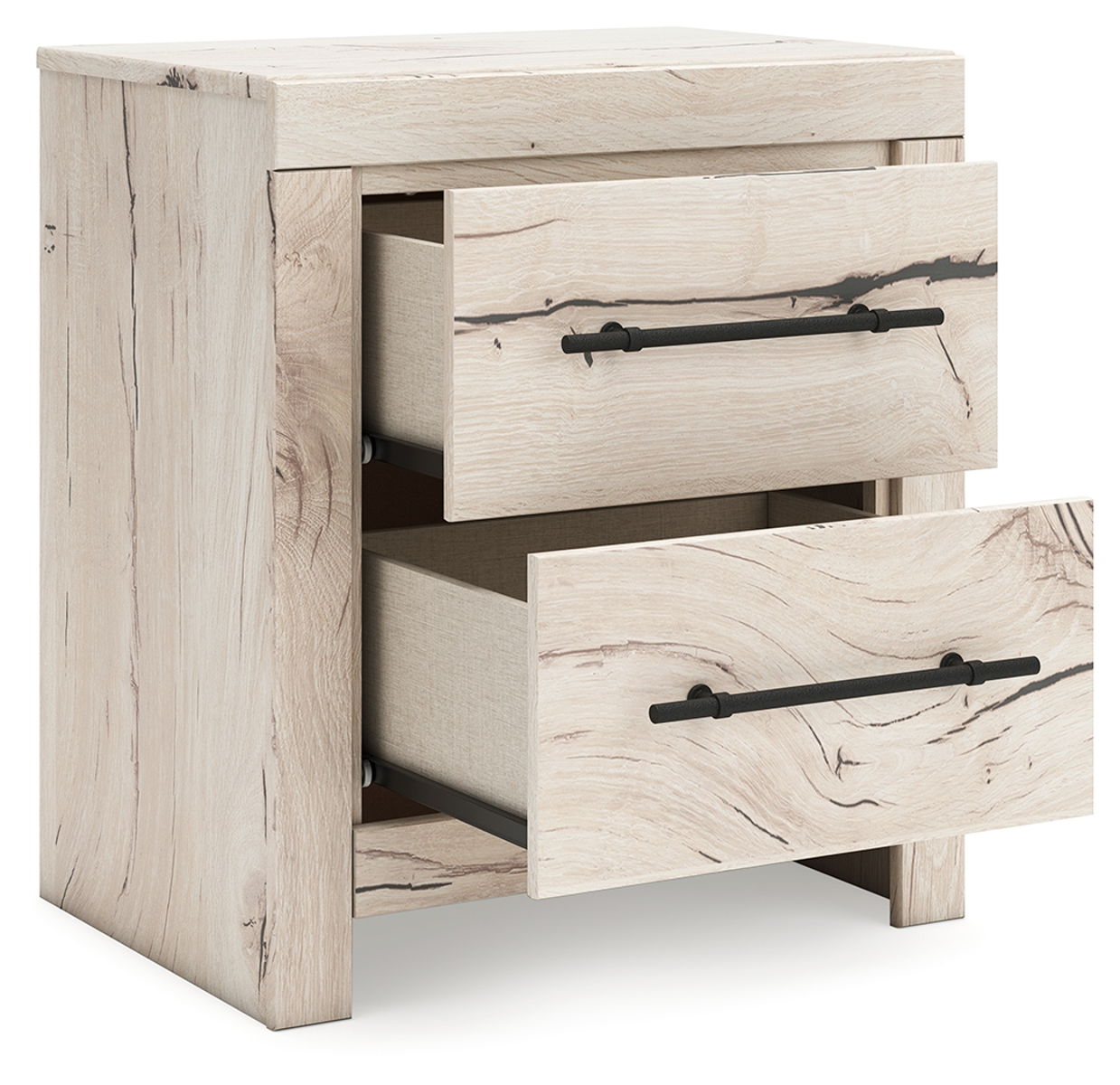 Lawroy - Two Drawer Night Stand - Light Natural - Image 4