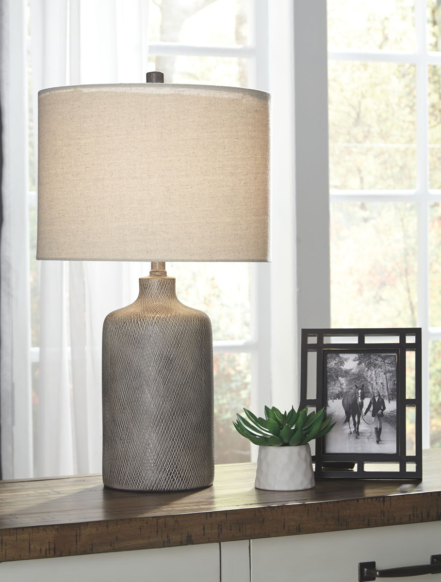 Linus - Ceramic Table Lamp - Antique Black - Image 4