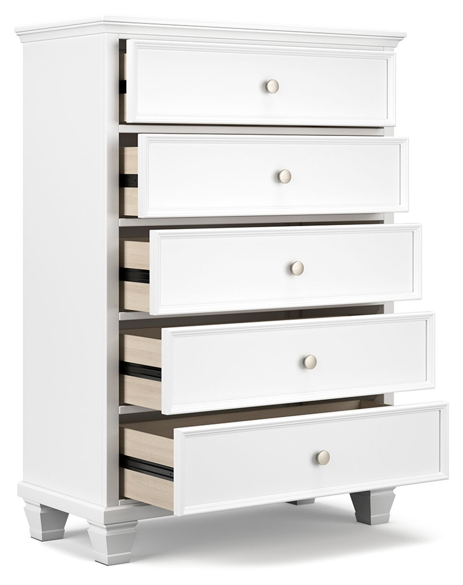 Fortman - Five Drawer Chest - White - Image 3