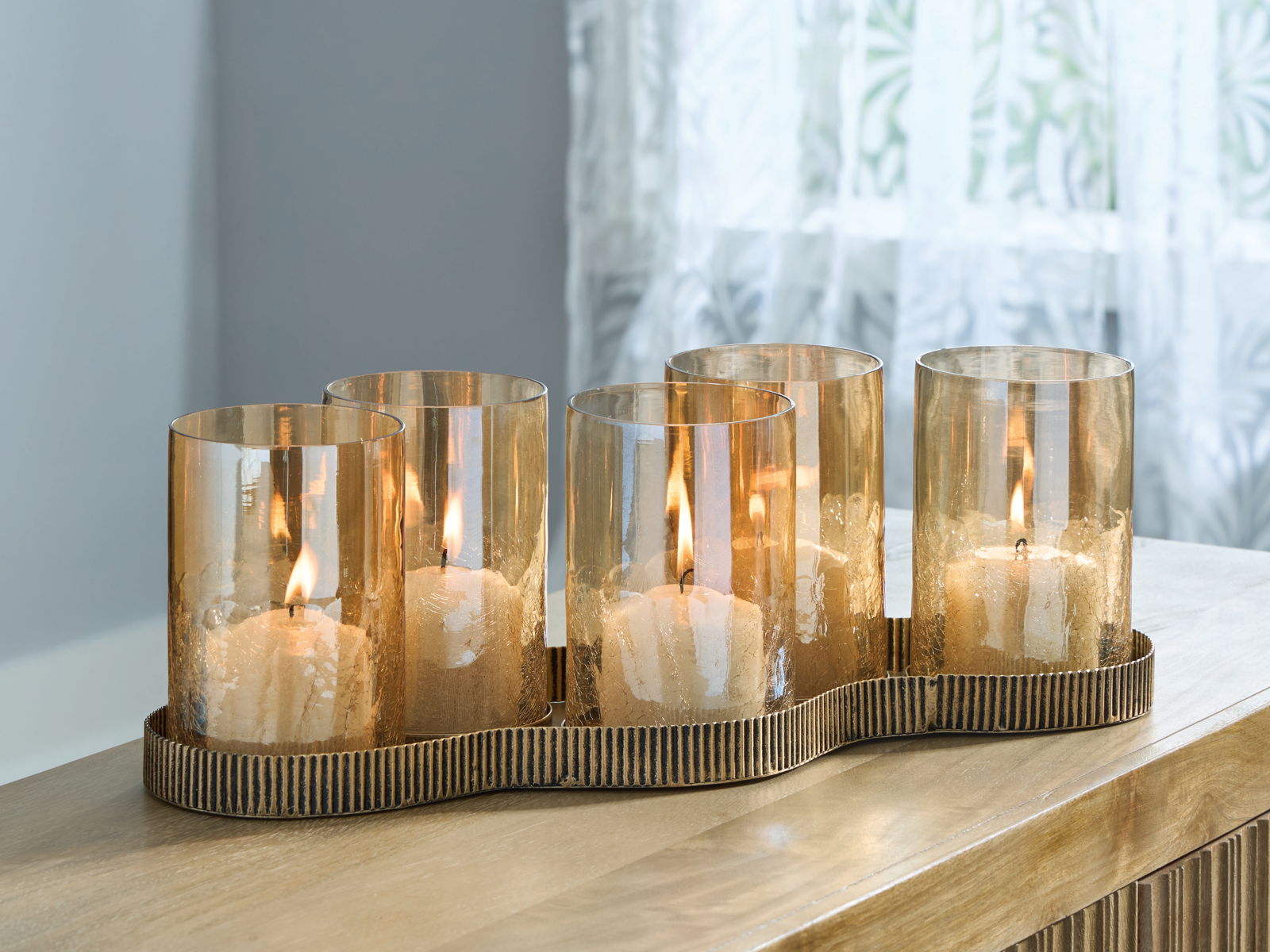 Evereton - Candle Holder - Antique Gold Finish - Image 4