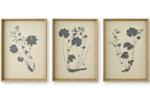 Huddwick - Wall Art Set (Set of 3) - Linen / Black