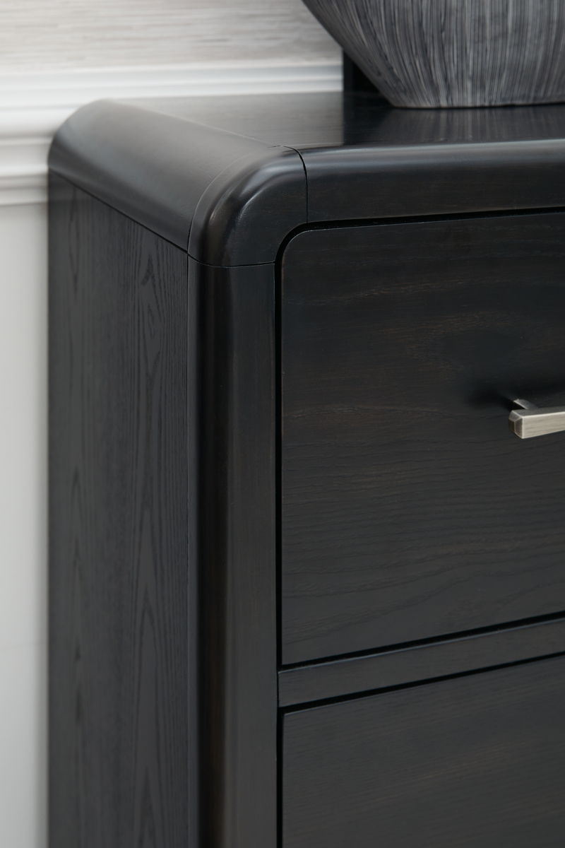 Rowanbeck - Dresser And Mirror - Black - Image 2
