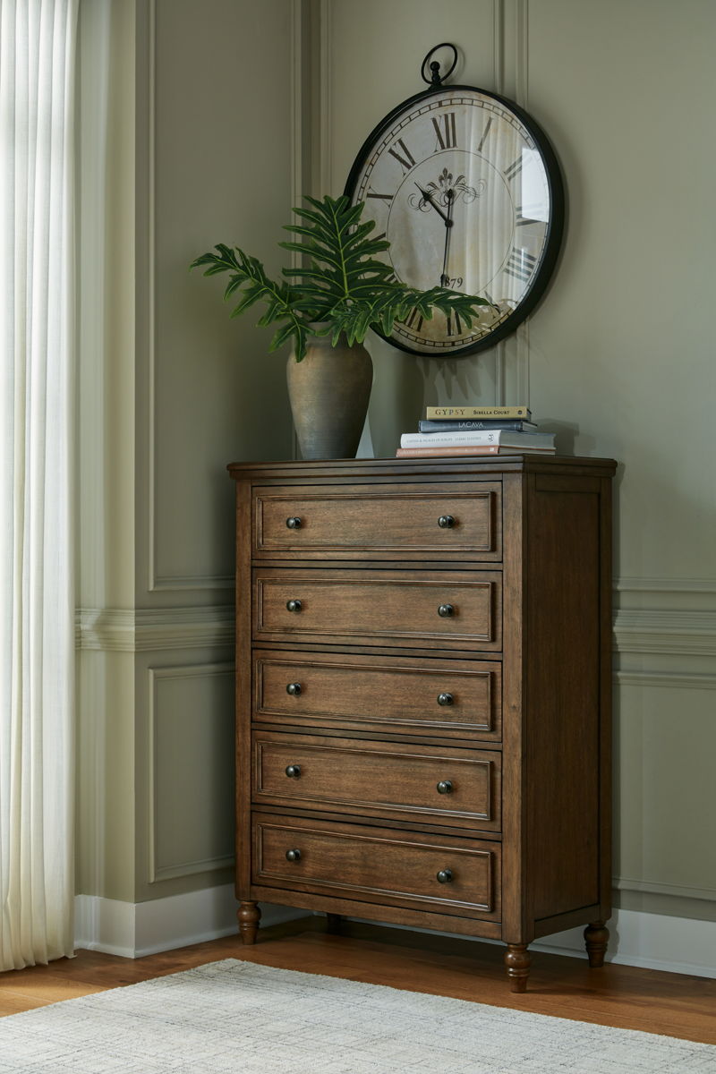 Sturlayne - Five Drawer Chest - Brown - Image 2