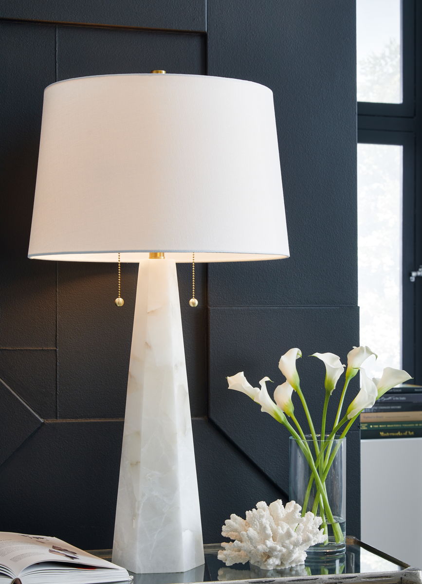 Laurellen - Alabaster Table Lamp - White - Image 4