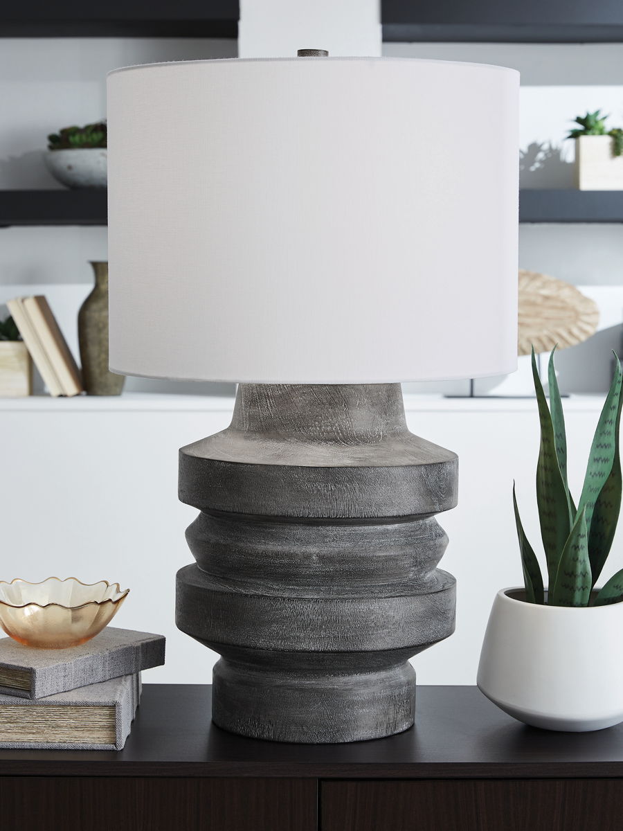 Wahida - Poly Table Lamp - Distressed Black - Image 4