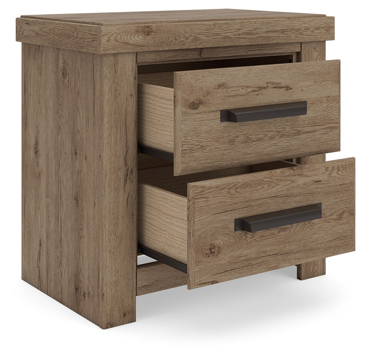 Oliandon - Two Drawer Night Stand - Light Brown - Image 2