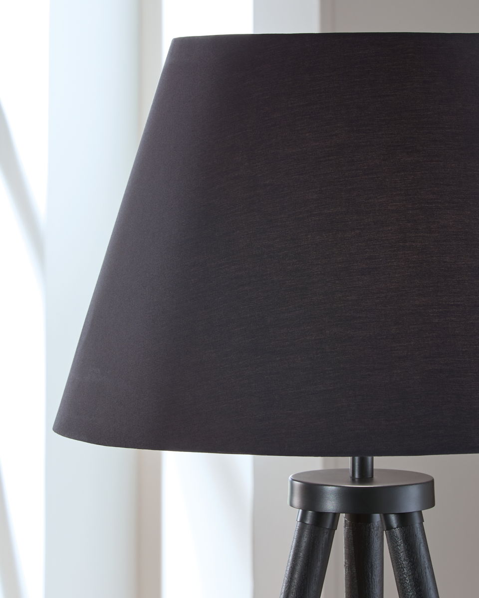 Orhan - Wood Floor Lamp - Black - Image 3