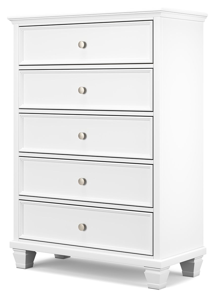 Fortman - Five Drawer Chest - White - Image 4