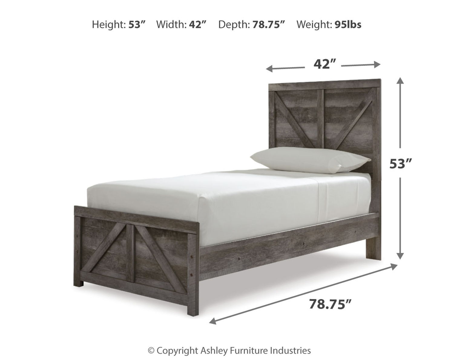 Wynnlow - Crossbuck Panel Bed - Image 8