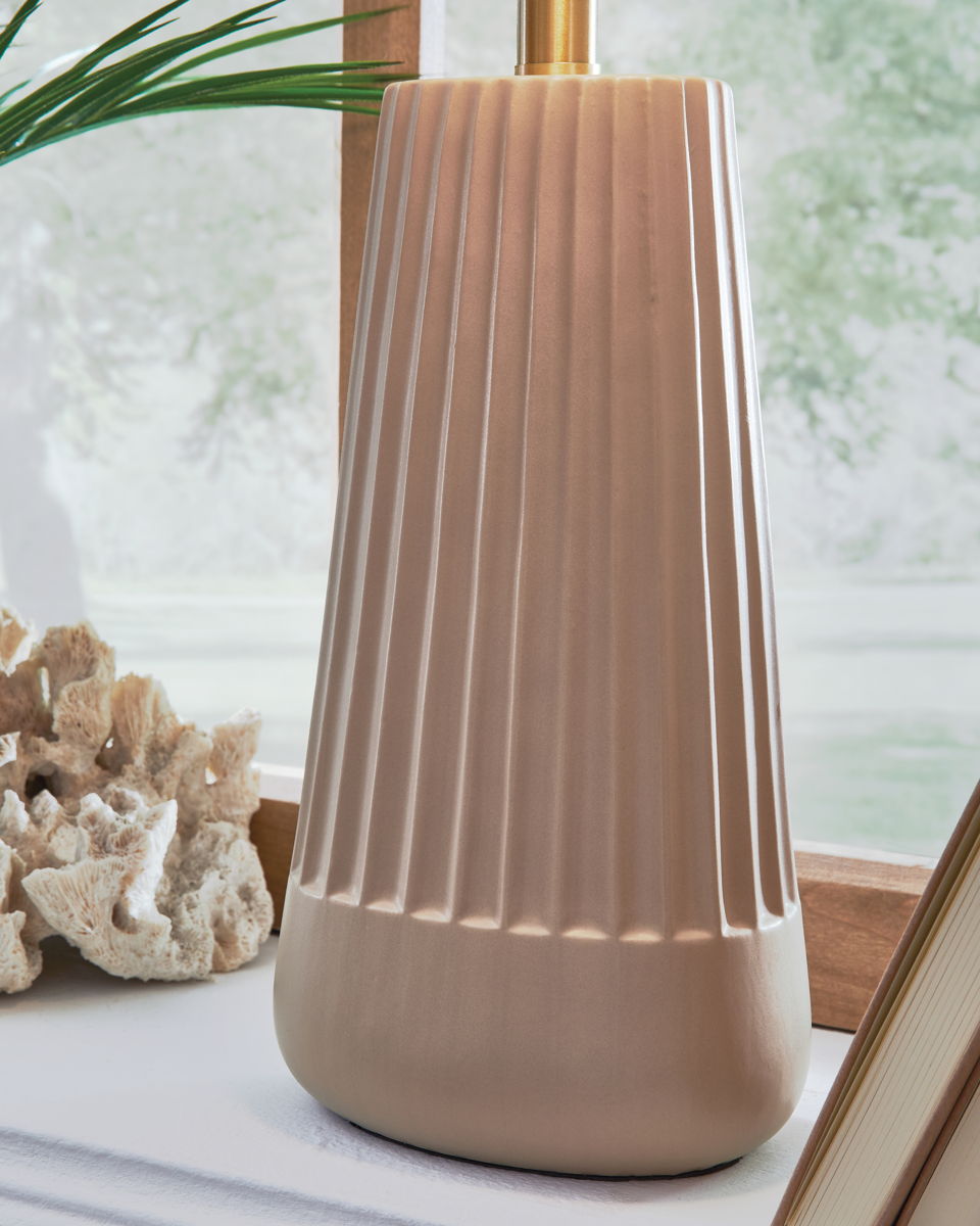 Dellner - Ceramic Table Lamp - Mocha - Image 3