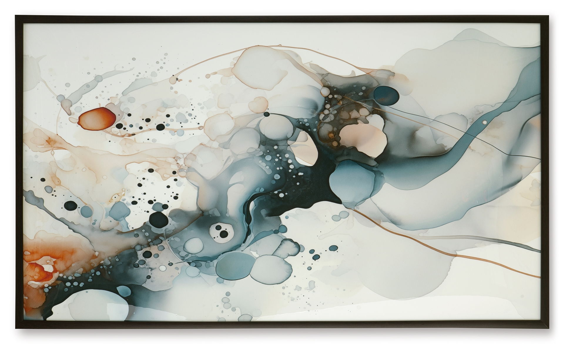 Foxenburg - Wall Art - Blue / Amber / White - Image 3
