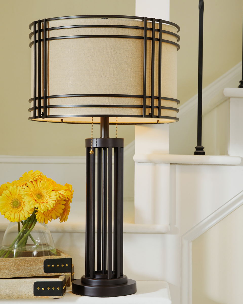 Hanswell - Metal Table Lamp - Dark Brown - Image 3