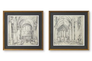 Downyard - Wall Art Set (Set of 2) - Black / Beige