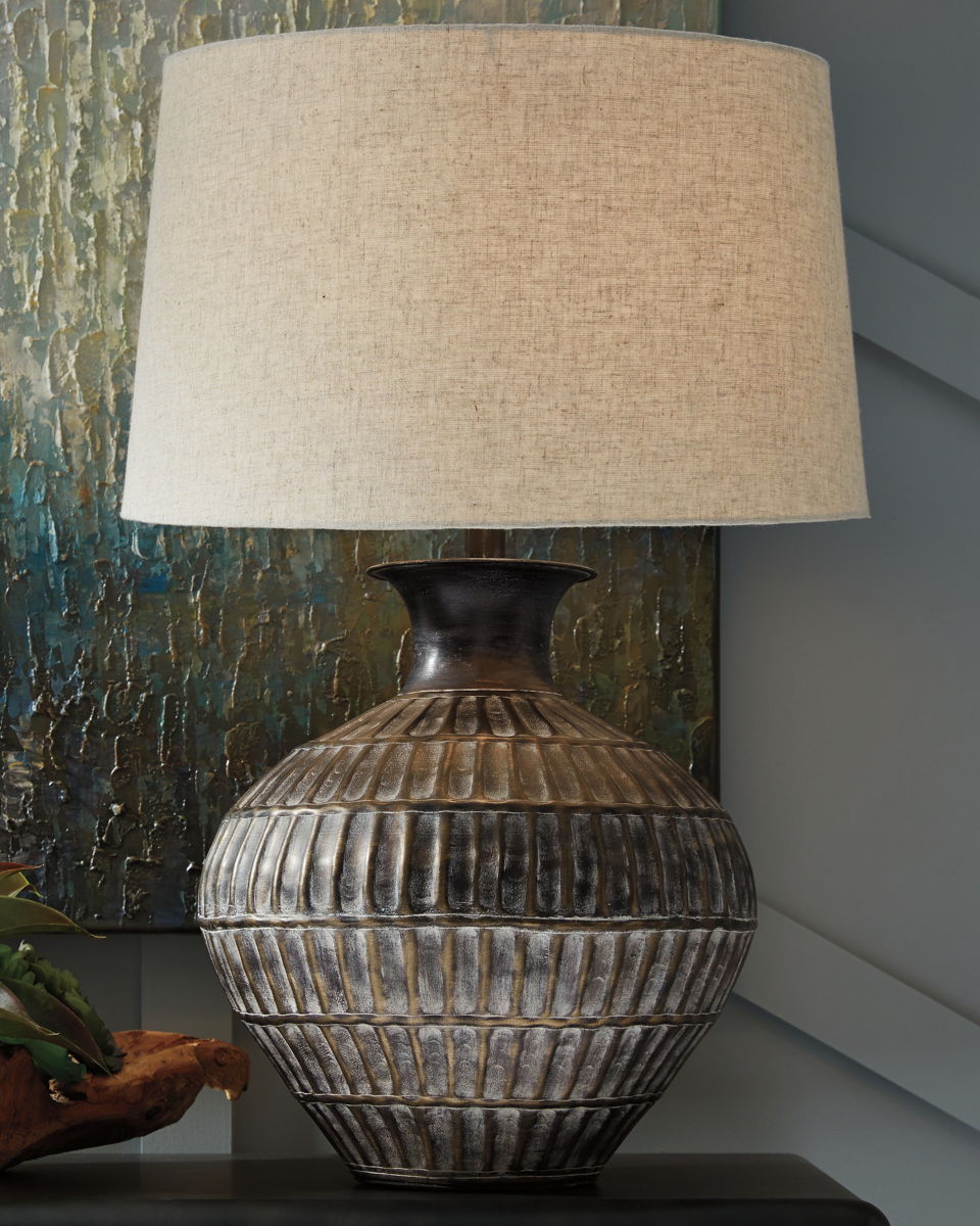 Magan - Metal Table Lamp - Antique Bronze Finish - Image 4