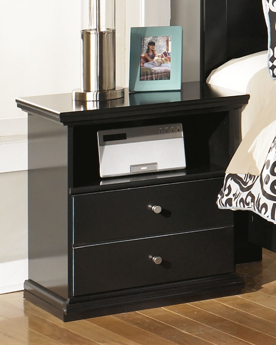 Maribel - One Drawer Night Stand - Black - Image 4