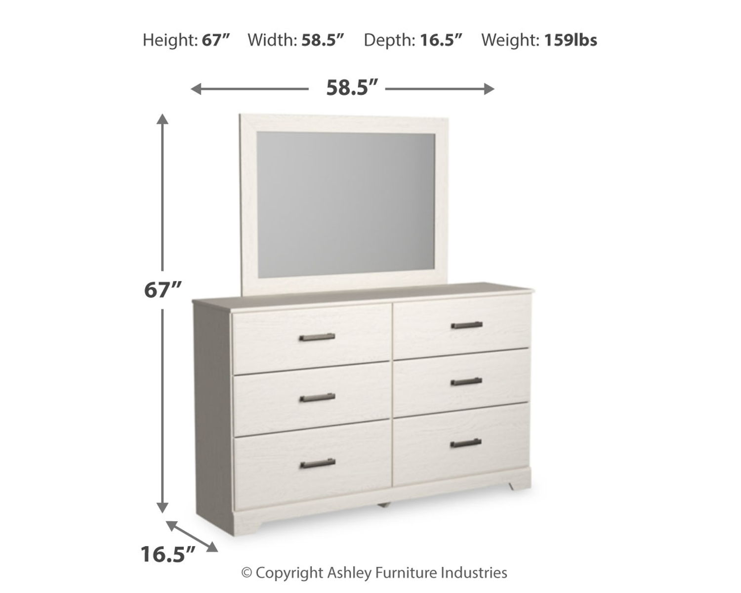 Stelsie - Dresser, Mirror - White - Image 2