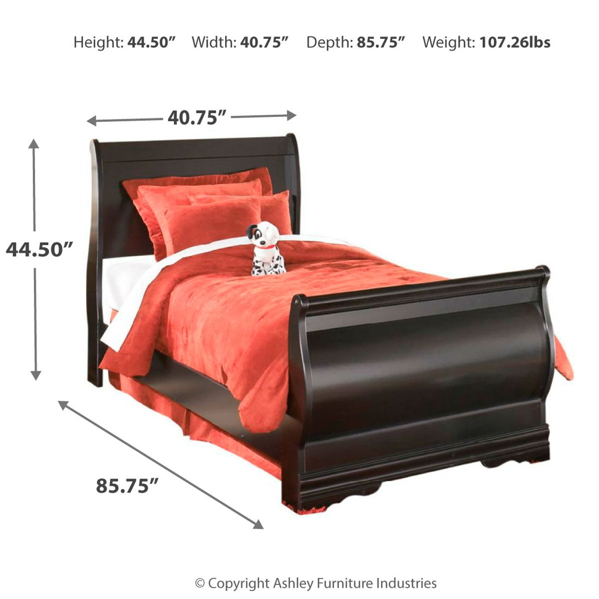 Huey Vineyard - Sleigh Bed - Image 3