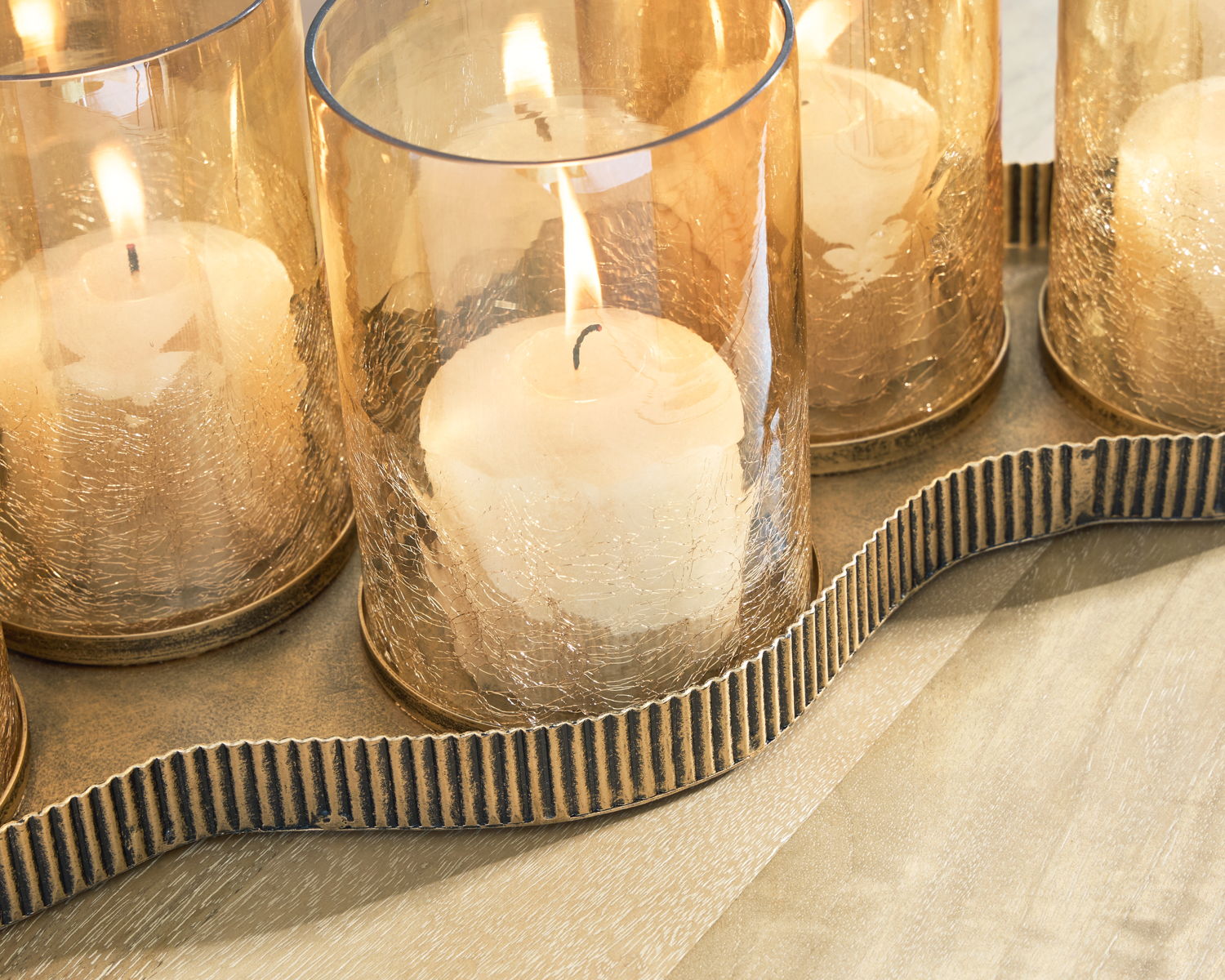 Evereton - Candle Holder - Antique Gold Finish - Image 3