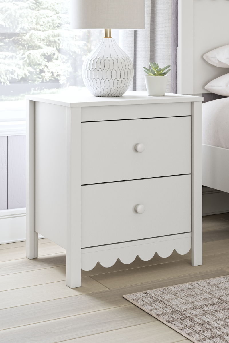 Hallityn - Two Drawer Night Stand - White - Image 2