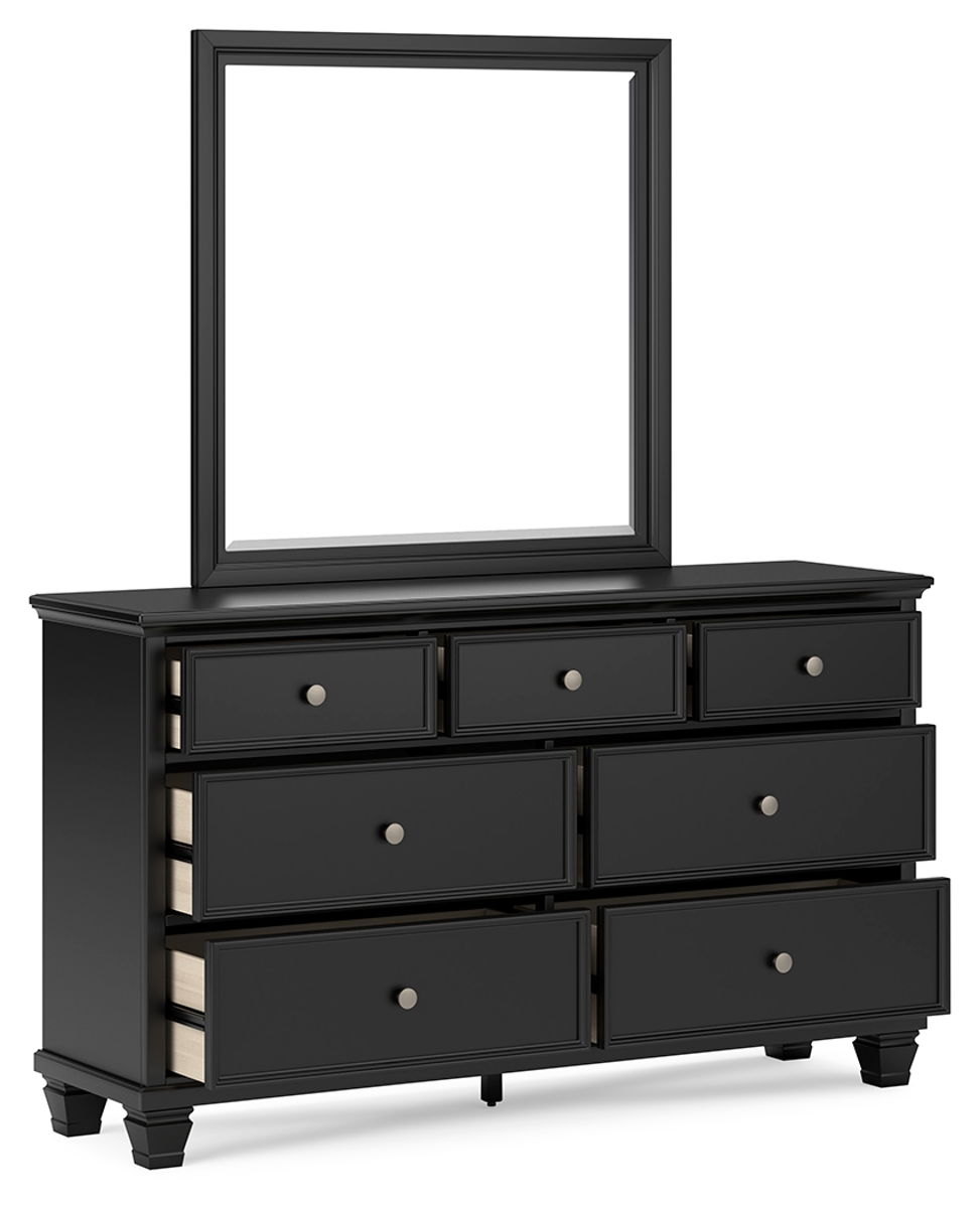 Lanolee - Dresser And Mirror - Black - Image 2