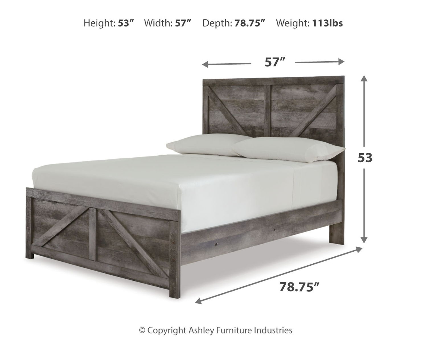 Wynnlow - Crossbuck Panel Bed - Image 5