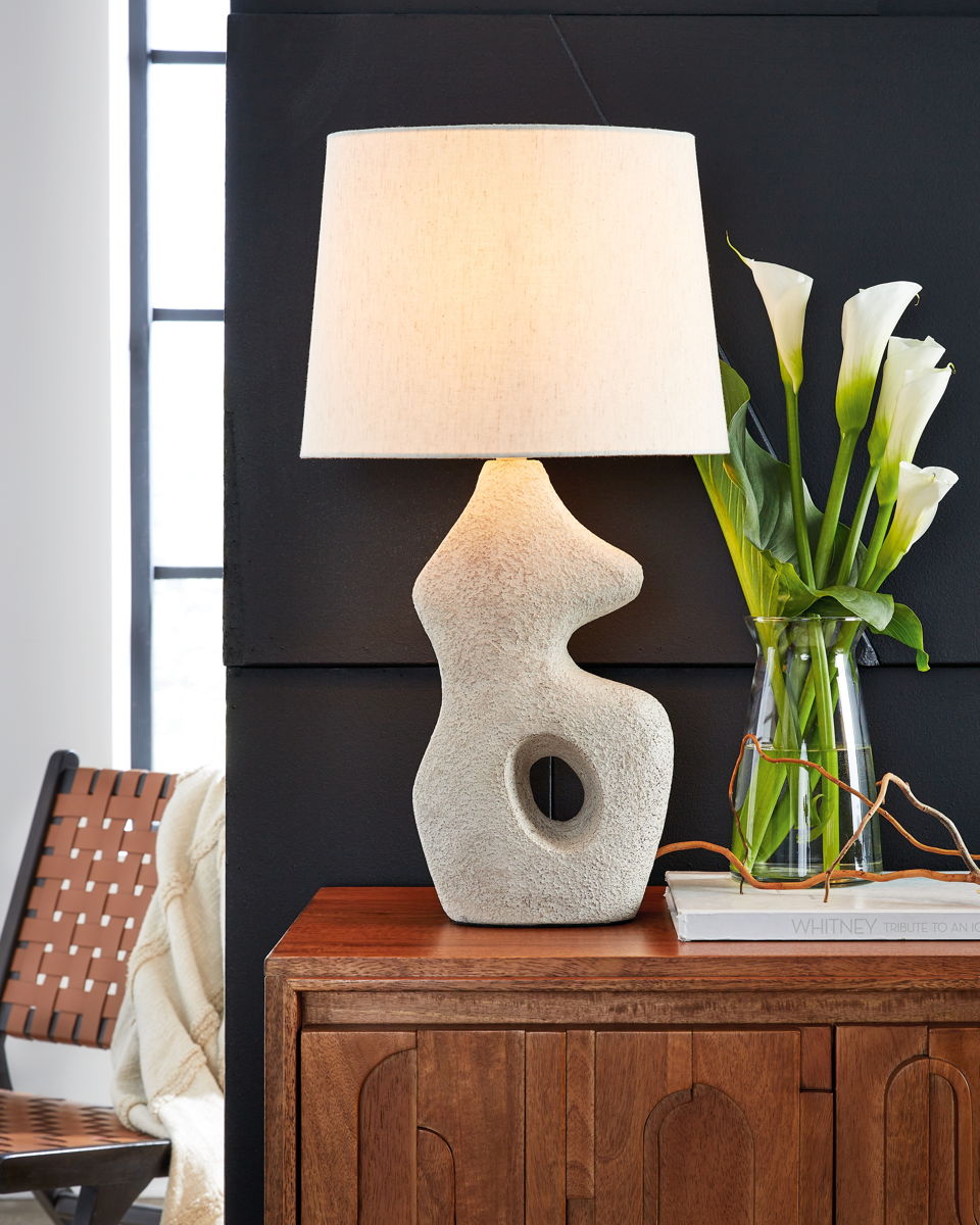 Chadrich - Paper Table Lamp (Set of 2) - Antique Beige - Image 4