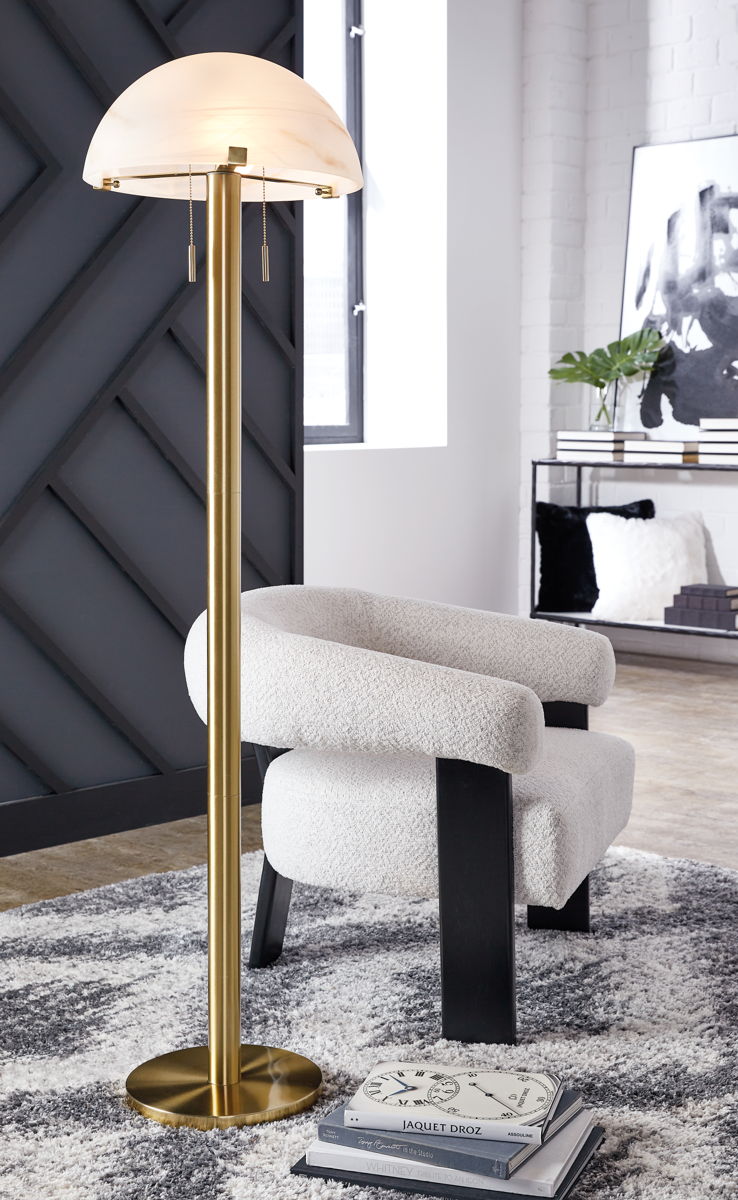 Tobbinsen - Metal Floor Lamp - Brass Finish - Image 2