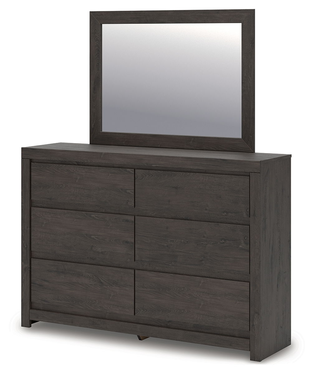 Fraluna - Dresser And Mirror - Charcoal - Image 3